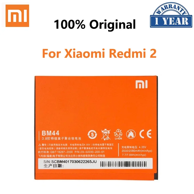 100% оригинальный сменный аккумулятор для телефона Xiaomi Redmi BM20 BM40 BM41 BM42 BM44 BM45