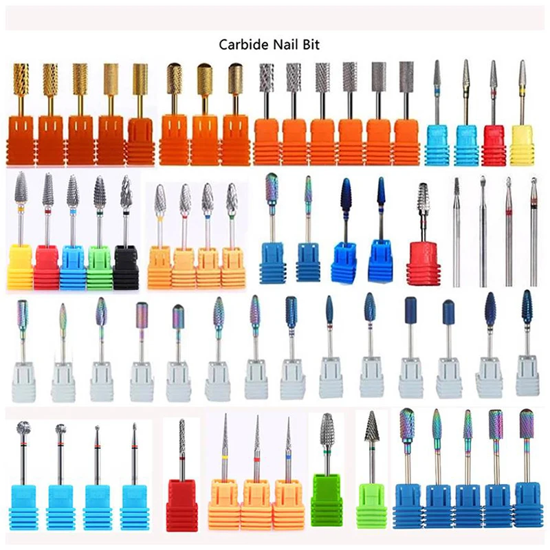 

5PCS Nail Drill Bits for Manicure Pedicure Cuticle All Types of Drill Bits for Cuticle Clean Carbide Nail Drill Bit