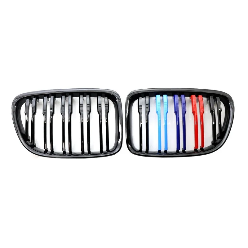

For BMW X1 Old Model E84 2011-2016 Modified Mesh Double-line Bright Black Three-color Car Air Intake Grille Mesh Decoration