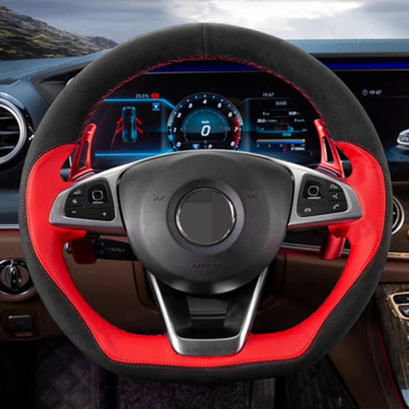 

Замшевый чехол на руль для Mercedes Benz C200 C250 C300 Sport CLA220 B250 B260