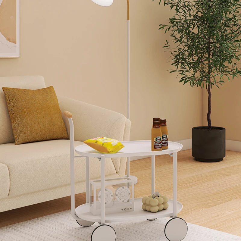 

Trolley Rack Portable Small Apartment Coffee Table Modern Minimalist Sofa Side Table