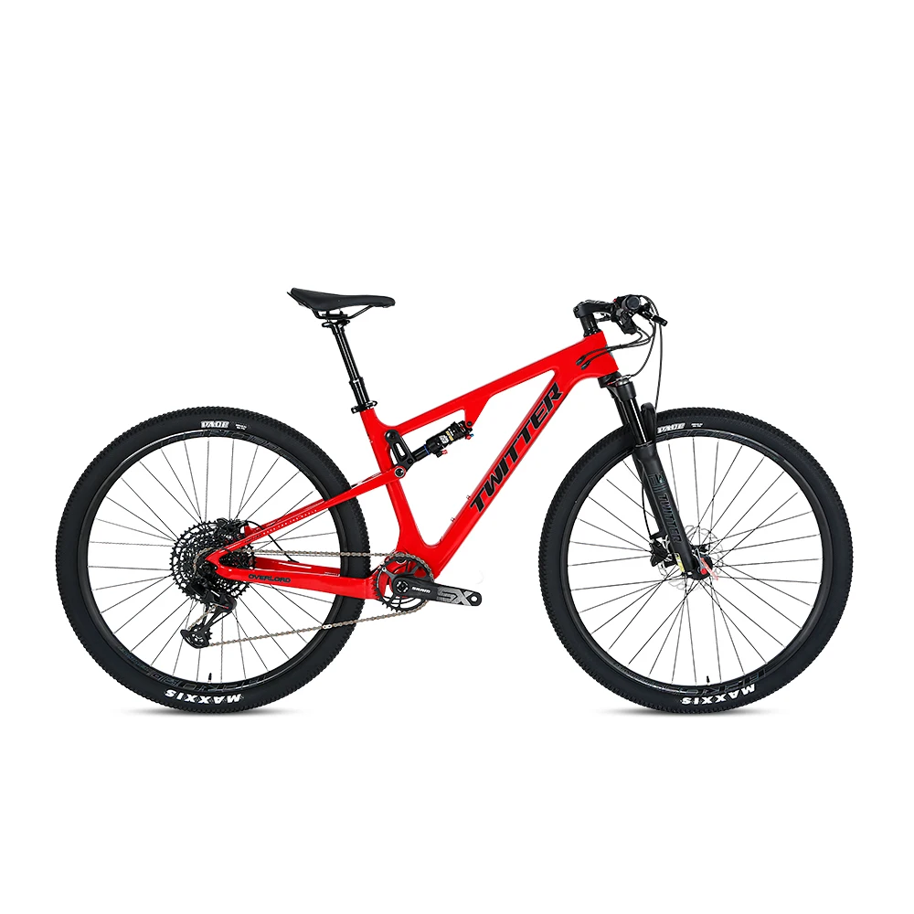 Twitter new overlord M6100-12S speed full suspension carbon fiber mountain bike hydraulic disc brake internal distribution frame