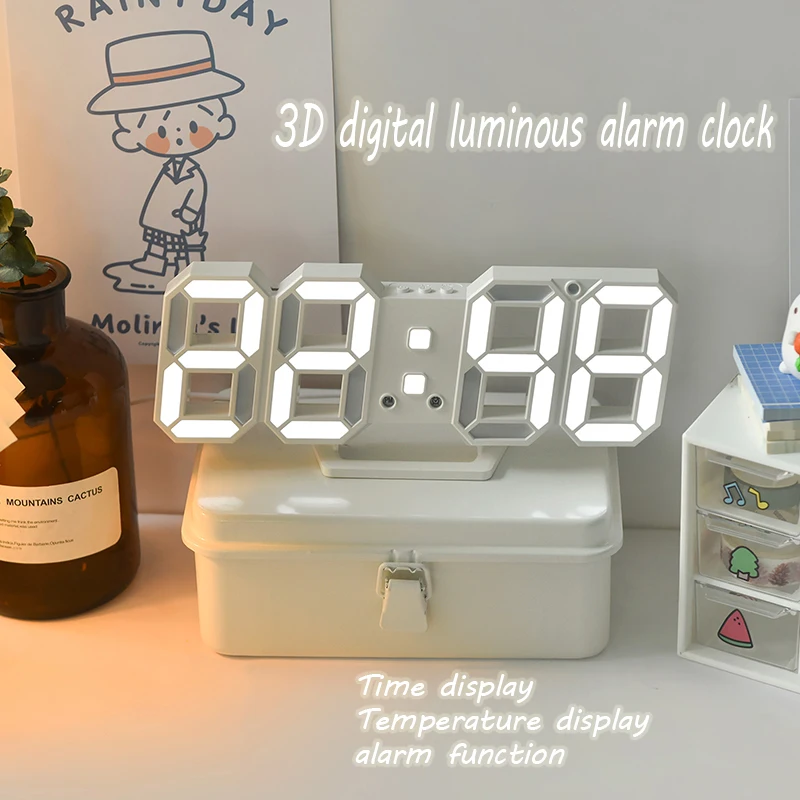 

Clocks Nordic Calendar Electronic Digital Watch Clocks Alarm Table Hanging Thermometer Digital Clocks Snooze Wall Clocks