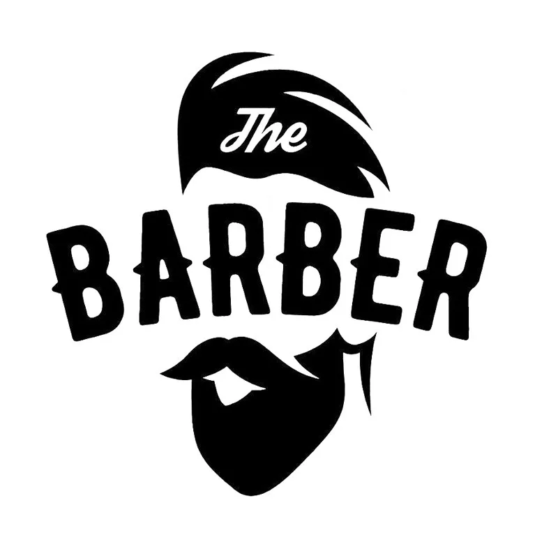 

Car Stickers Funny Barber Salon Beard Vinyl Decals Car Motorcycle Bumper Body Rear Window Decorative Decals,15CM*15CM
