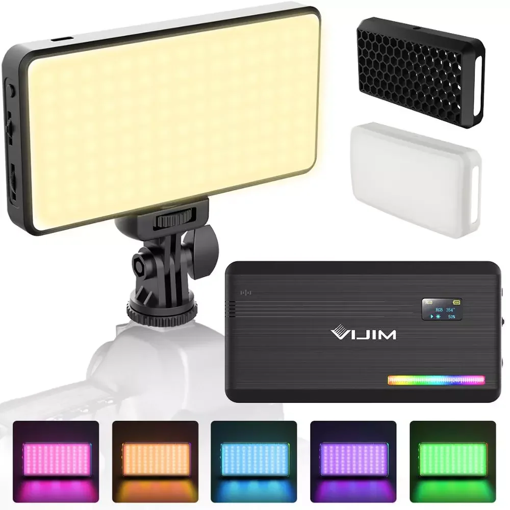 

VIJIM VL196 RGB LED Video Light 2500K 9000K Dimmable Fill Light DSLR Smartphone Vlog Light Lamp Photography Lighting Kit