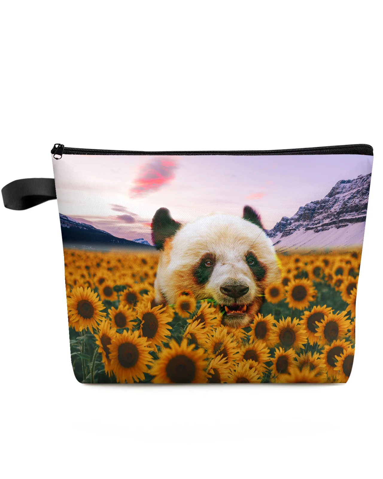 

Sunflower Panda Makeup Bag Pouch Travel Essentials Lady Women Cosmetic Bags Toilet Organizer Kids Storage Pencil Case