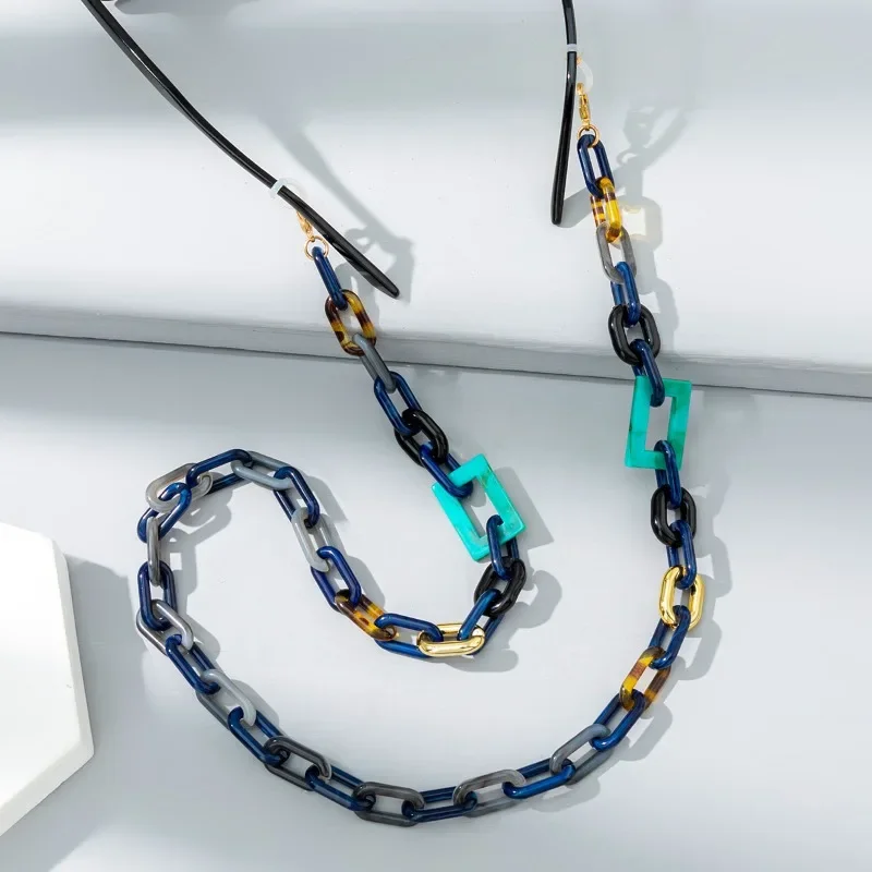 Модная разноцветная акриловая веревка для очков цепочка модная Геометрическая
