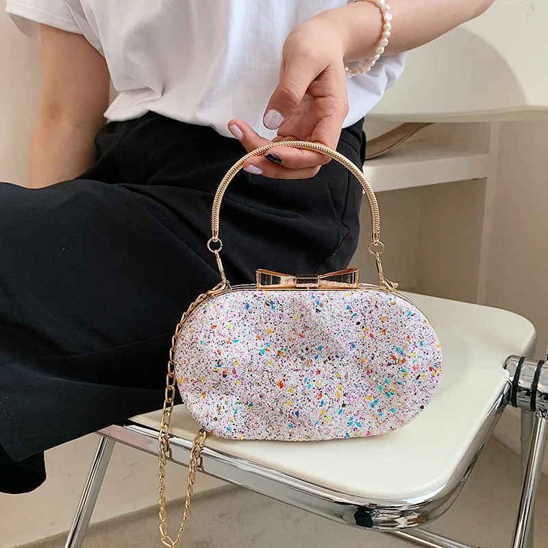 

Fashion Sequin Chain Bag 2021 New Niche Design Ins Net Red Girl All-match Portable Dinner Bag Purses and Handbags Bags