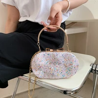 fashion sequin chain bag 2021 new niche design ins net red girl all match portable dinner bag purses and handbags bags