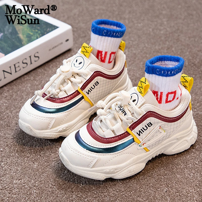 

Детские повседневные дышащие кроссовки, износостойкая спортивная обувь для девочек и мальчиков, Нескользящие, легкие, для бега, Размеры 26-37