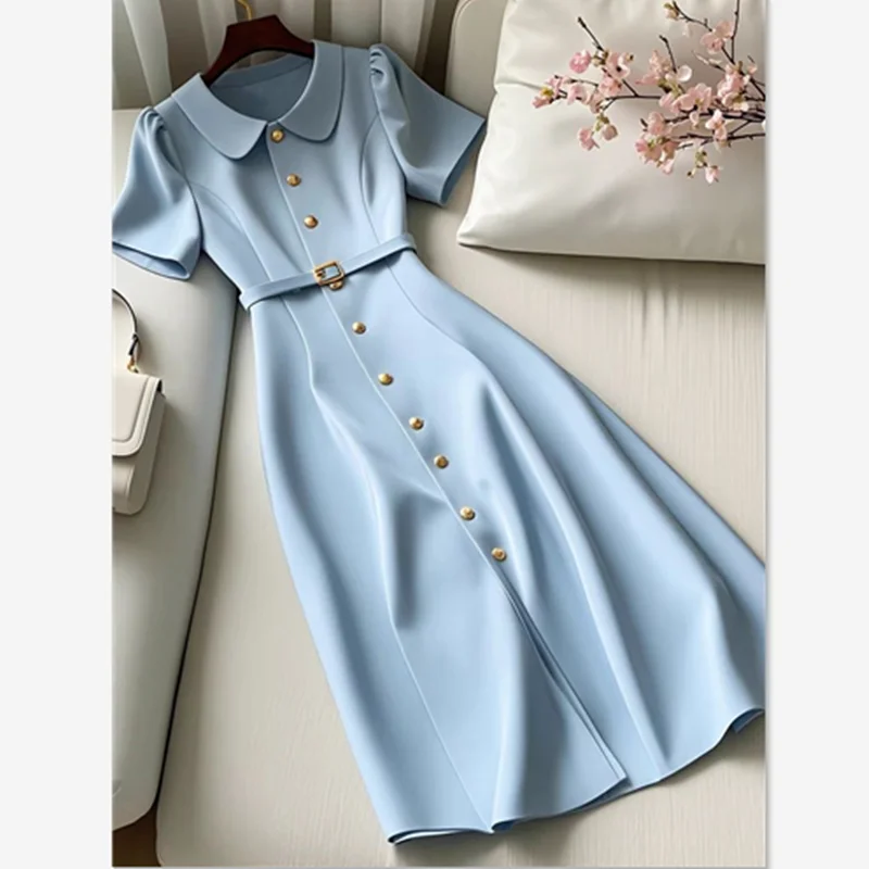 Сплошное цветное вечернее платье трапециевидной формы новое летнее женское с