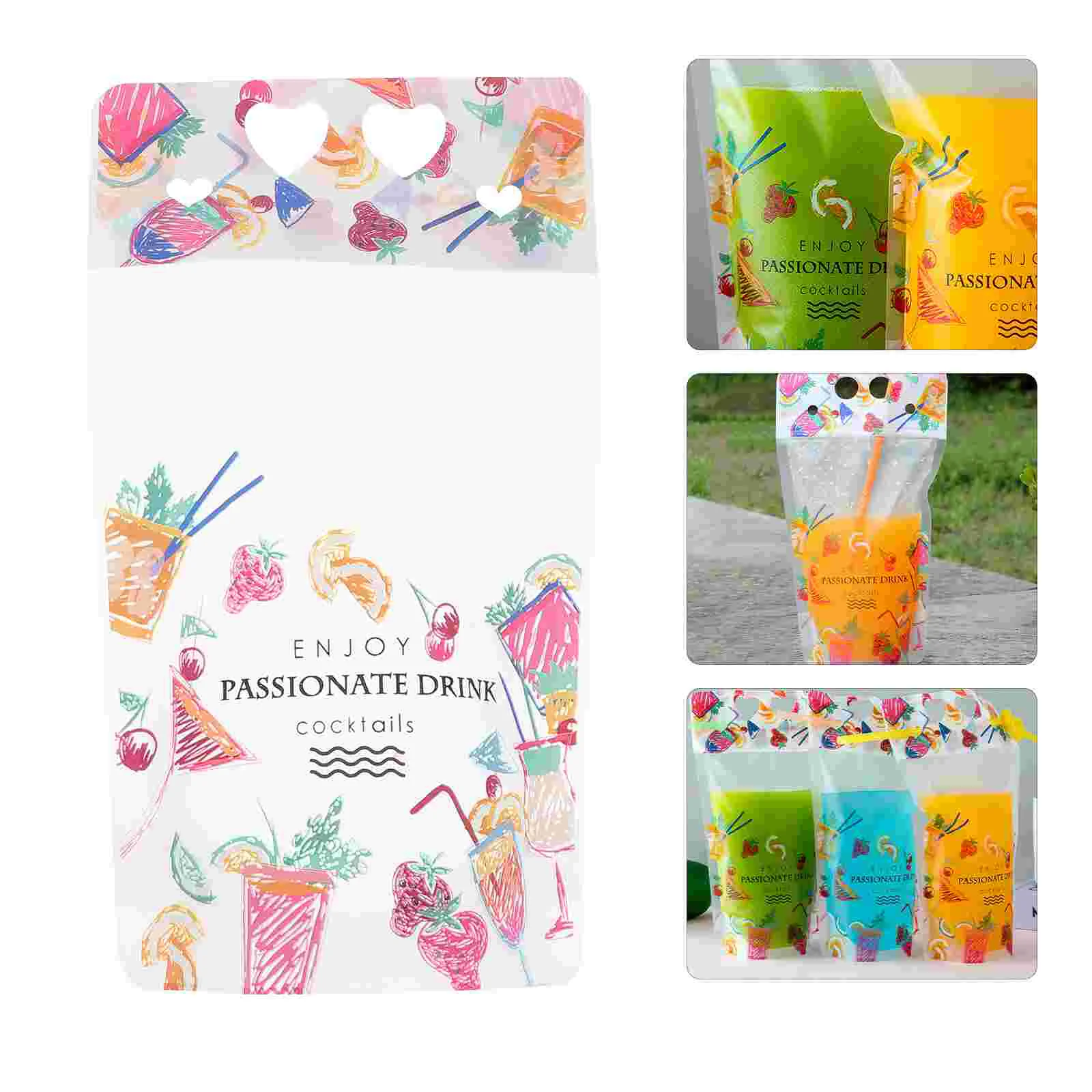 

200 шт. в 1 наборе, кармашки с зеленой соломинкой Для смузи