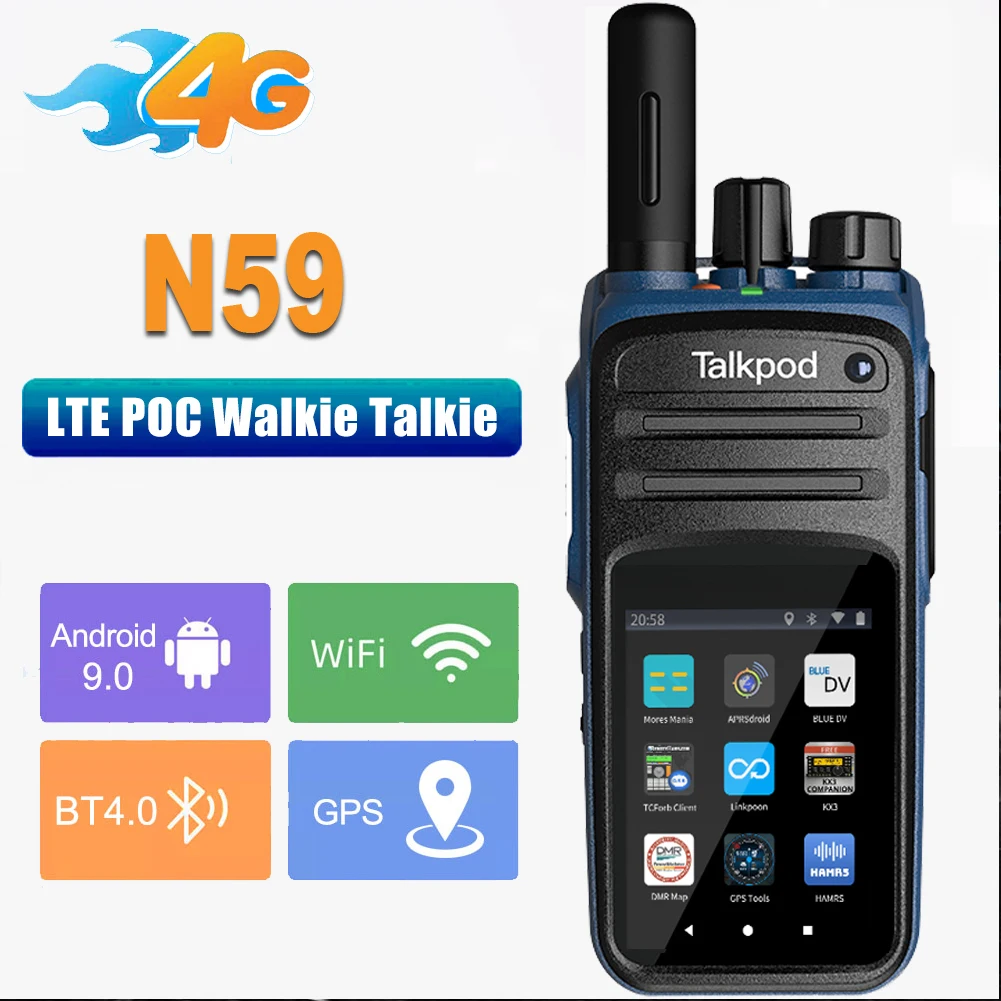 Talkpod N59 Android 9.0 4G LTE Сетевое радио Wi-Fi GPS Мобильный телефон с сенсорным экраном