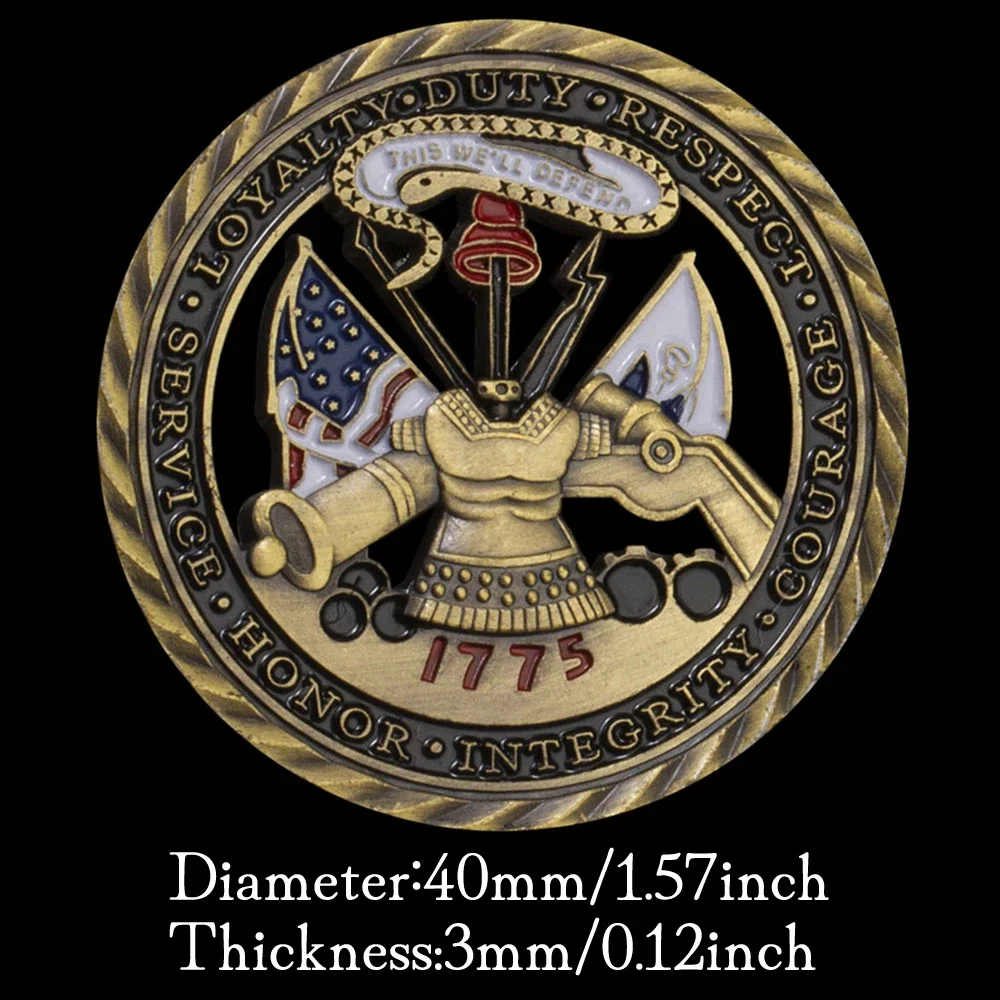 Монета сильного вызова армии США 1775 бронзовое покрытие памятная медаль Мы