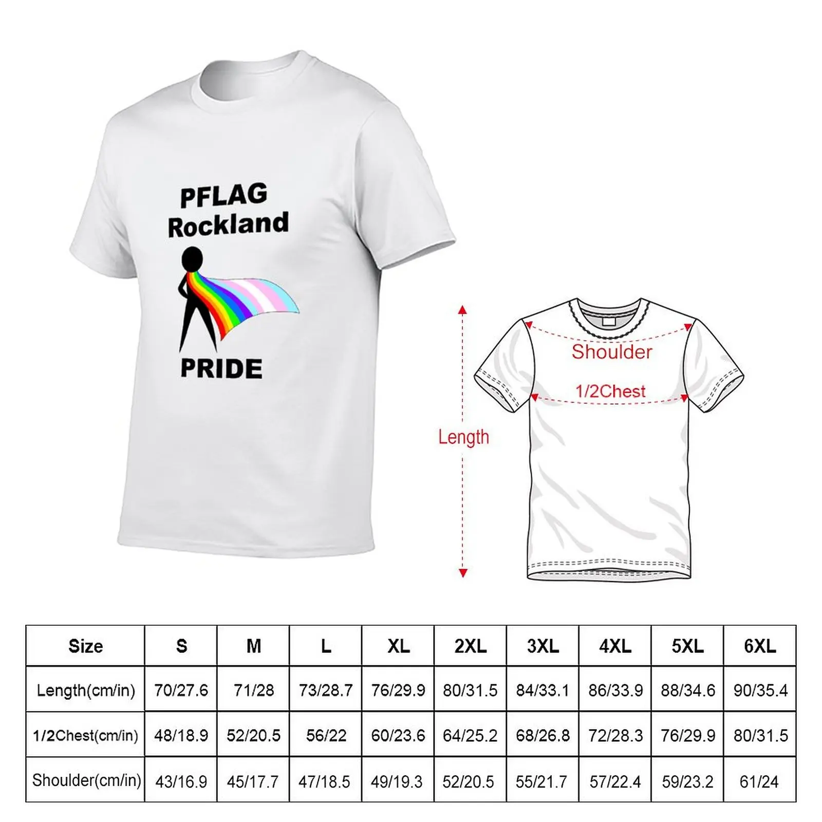 Фото Футболка PFLAG Rockland Pride, хлопковые футболки для мужчин, 100% хлопковые футболки с принтом для мужчин, мужская футболка с графическим рисунком, футболка №2