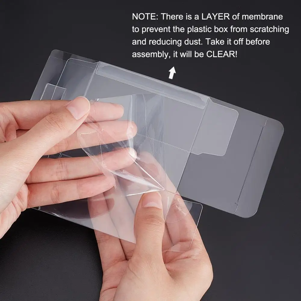 24pcs Foldable Rectangle Clear PVC Boxes Wedding Favor Gift Packing Case Jewelry Display Candy Cookies Storage Containers