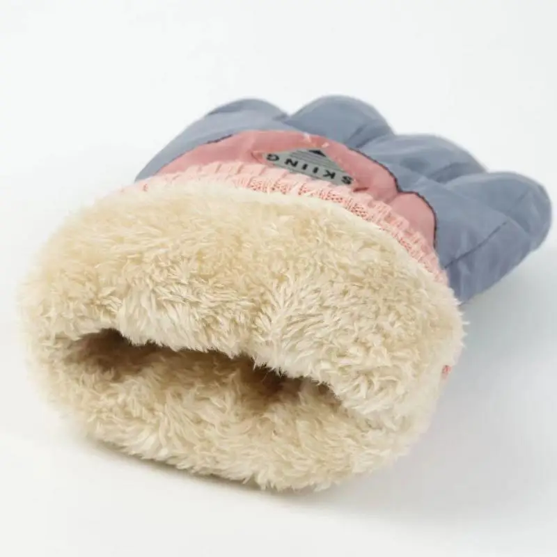 

Warm Thermal Gloves Polyester Waterproof Plush Gloves Wear-resistant Ski Gloves Outdoor Cycling Gloves Thickened Riding Gloves