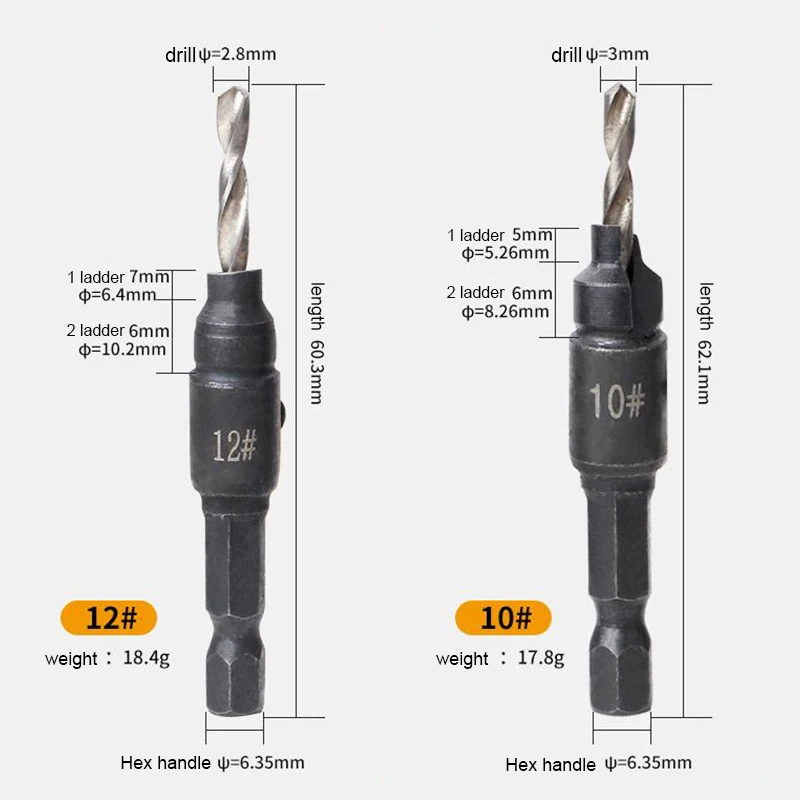 Набор зенкеров NEWONE для деревообработки 5 шт.