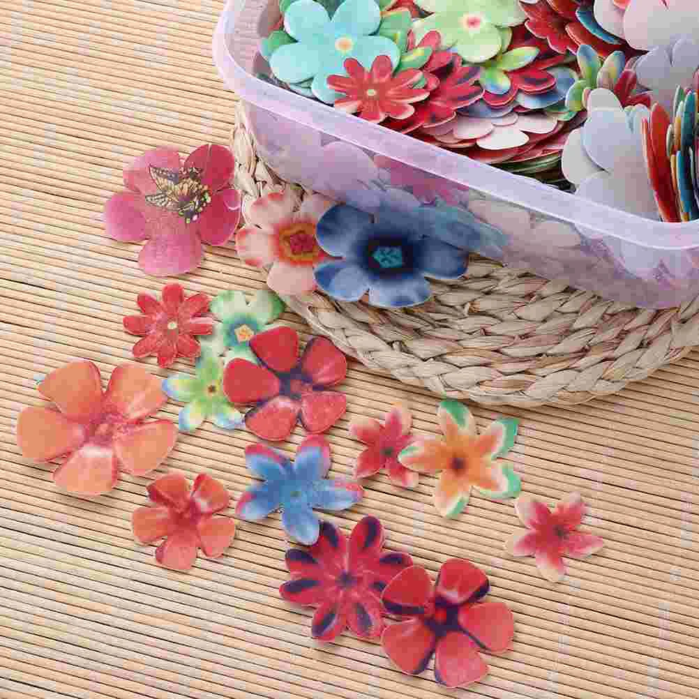 

Cake Flower Edible Paper Decor Cupcake Flowers Topper Toppers Wafer Rice Sugar Birthday Insert Party Making Hawaii Summer