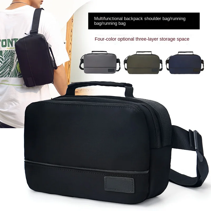 

Fashion Unisex Nylon Shoulder Bag Large Capacity Multifunctional Tablet PC Universal Messenger Package Portable Zipper Handbag