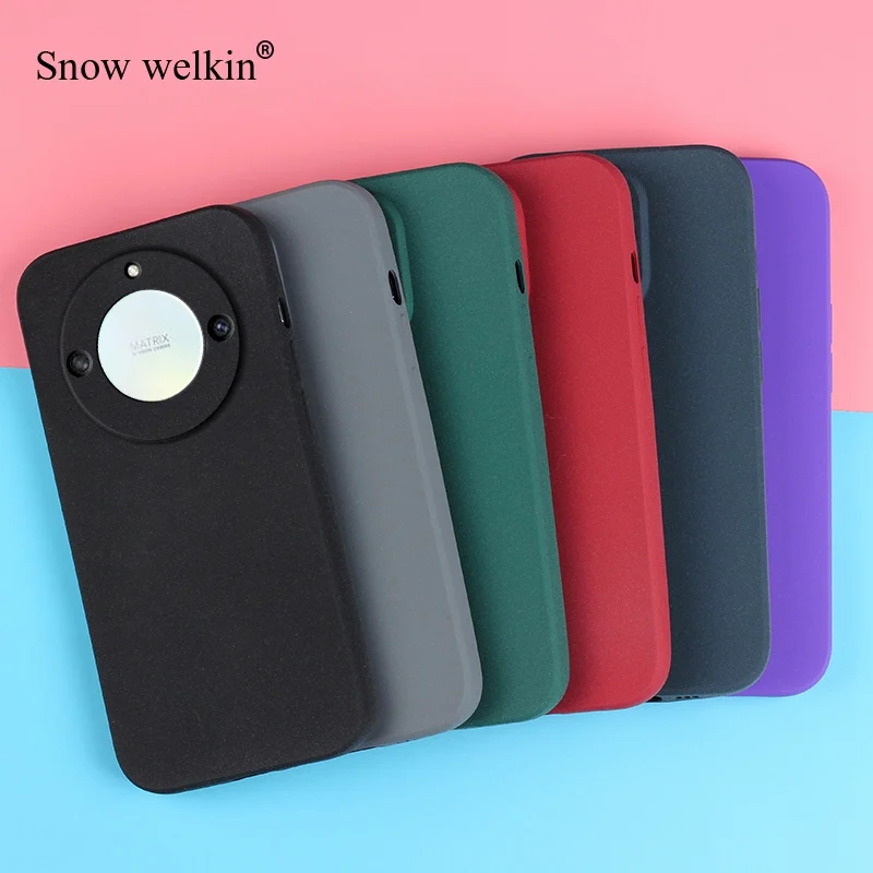 Матовый Мягкий силиконовый чехол для Honor X40 с песком полная защита противоударный