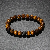cylinder cone hematite bracelets men fashion nature tiger eyes stone beads bracelets homme yoga energy bangle new jewelry gift
