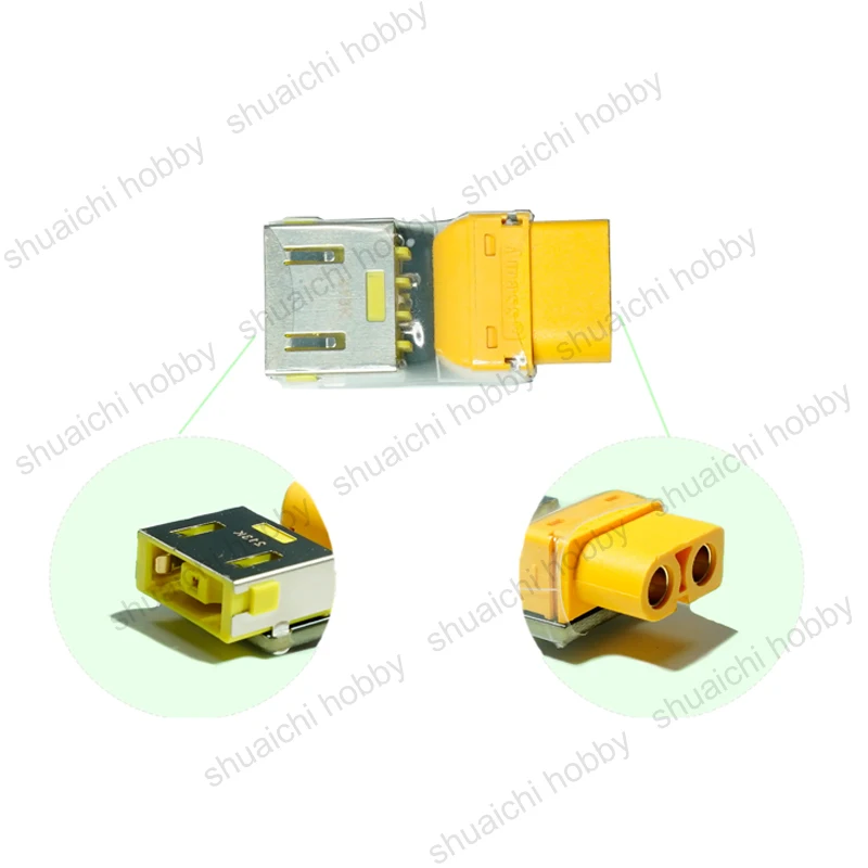 3 шт. Lenovo квадратный порт к XT60 гнездовой адаптер питания 34x15x10 мм мини-размер