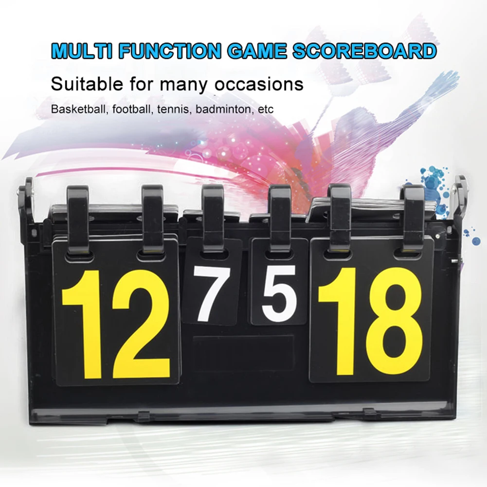 

Sport Table Tennis Scoreboard Basketball Football Volleyball 4-Digit Score Board Easy Safety Exercise Accessories