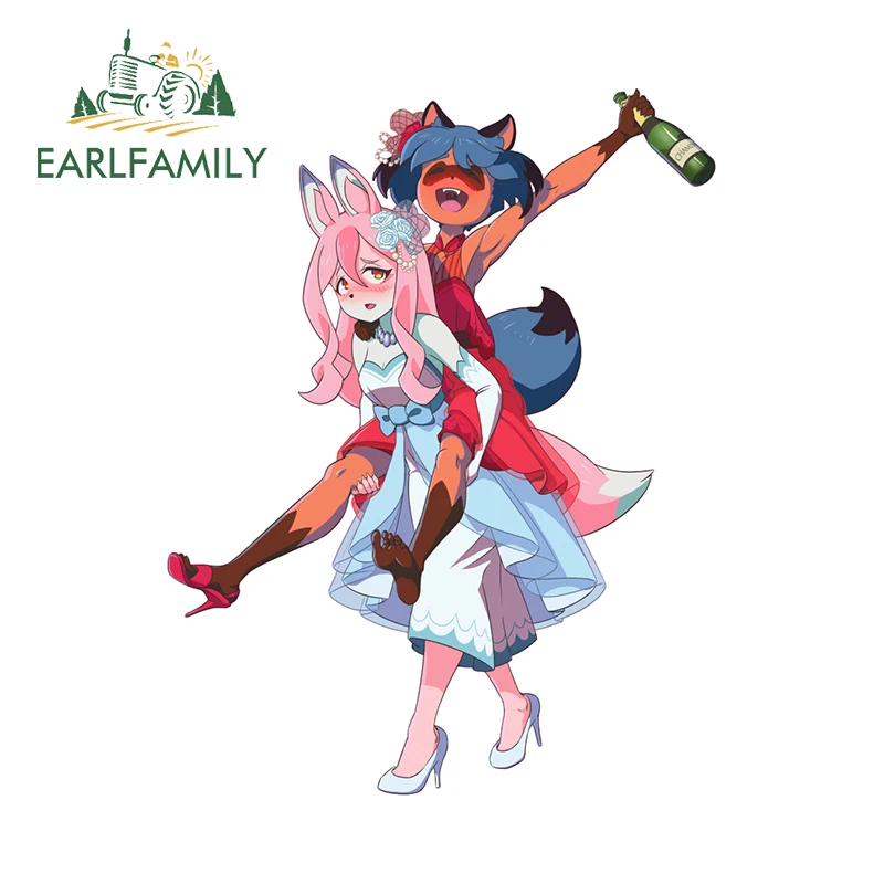 EARLFAMILY 13 см Michiru Kagemori и Nazuna Hiwatashi автомобильные наклейки Животные Смешные
