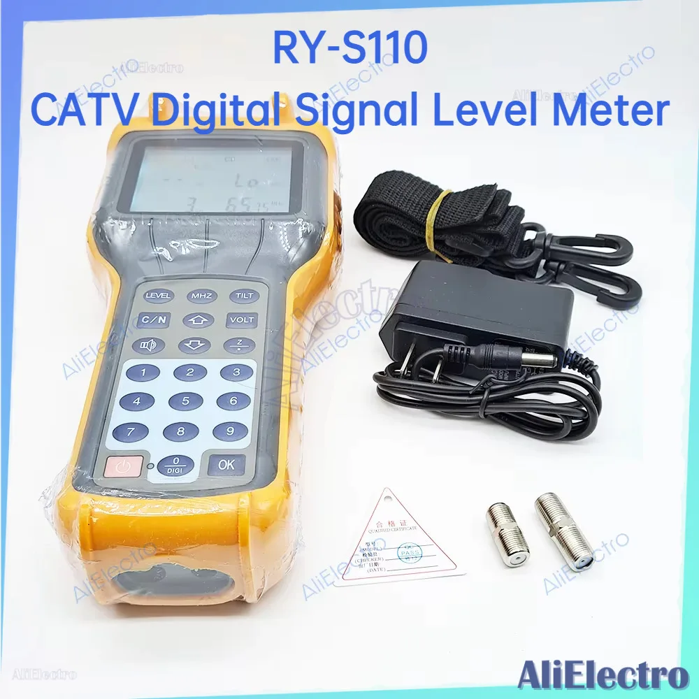 Цифровой измеритель уровня сигнала RY-S110 CATV 46 ~ 870 МГц 5-870 ручной Тестер кабеля TV DB