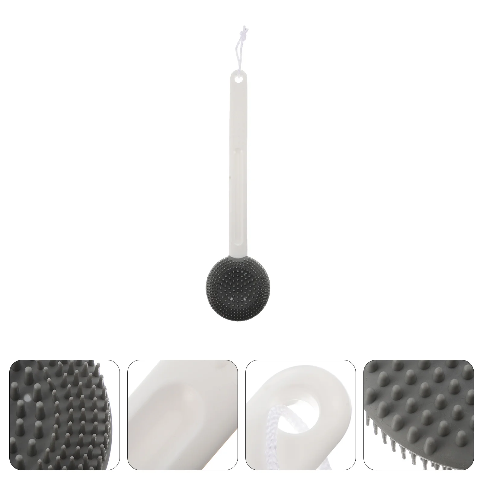 

Silicone Bath Brush Scalp Scrubber Back Scrubber Brush Back Scrub Brush Tub Back Washing Brush Pp Bath Shower Loofah Brush