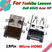 1 10pcs micro hdmi 19pin feminino conector for toshiba lenovo dell asus acer hp ordinateur portable hdmi repair replacement