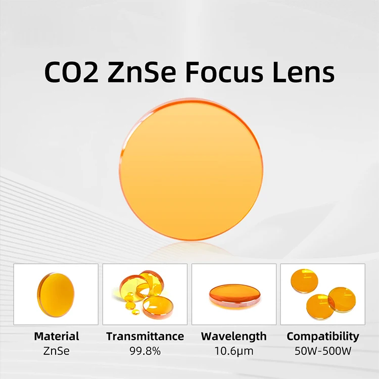 Фото Фокусирующая линза CVD ZnSe, диаметр 20 мм, фокусное расстояние 38.1/50.8/63.5/76.2/95.25/101/127/190 мм, запчасти для лазерного оборудования для гравировальных и режущих станков №2