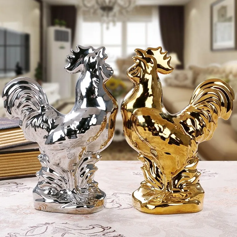 Современный керамический орнамент в виде животных фигурки лебедя цыпленка