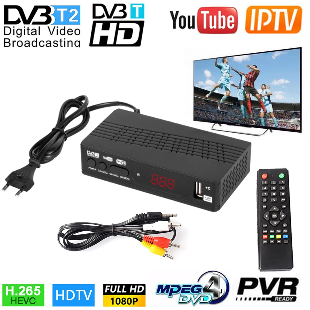 

ТВ-приставка Woopker HD 1080P DVB-T2 тюнер для спутникового приемника со стандартным ТВ-приставкой H264 H265 HEVC DVBT2 DVB T2/T