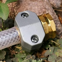 garden hose repair connector rust proof solid hose connector fit for 34 or 58 garden hose fitting 2 set easy to connect