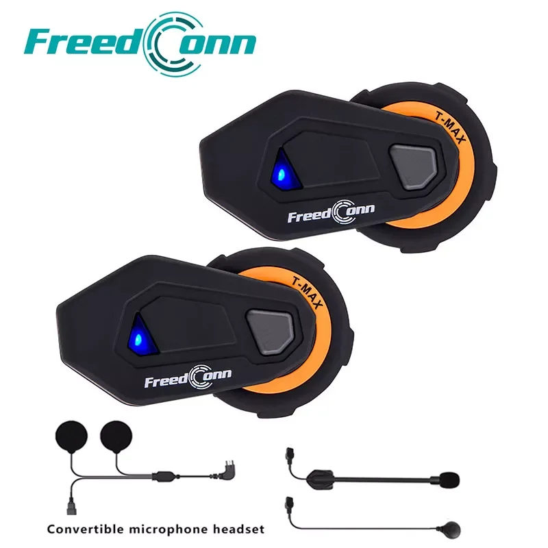 

FreedConn T-max Motorcycle Helmet Intercom 6 Riders Bluetooth Headset with FM Radio Moto Intercomunicador