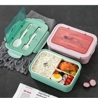 portable lunch box office school camping microwave heating compartment bento box 2 layer food storage containers fiambreras