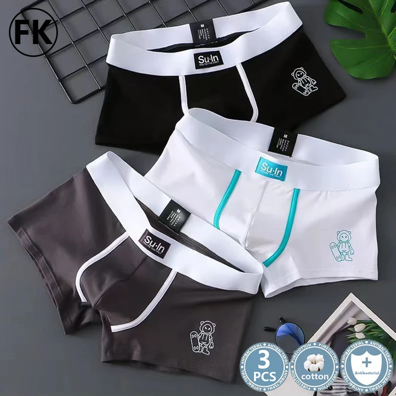 FK Sexy Men Underwear Boxer Shorts Print Cotton Men Underpants Soft Boxershorts Male Printing Panties Free Shipping