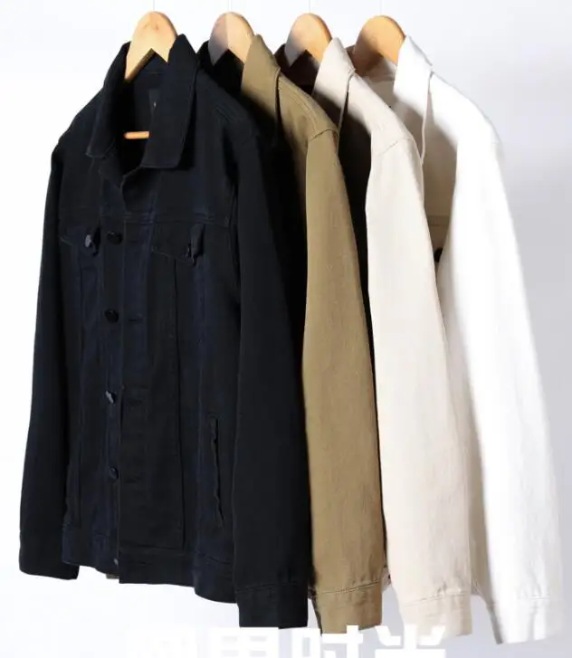 Denim Jacket Men's Spring Autumn Loose Casual Young Men Denim Clothes Jeans Jacket Single-Breasted Multi-Pocket Outwear