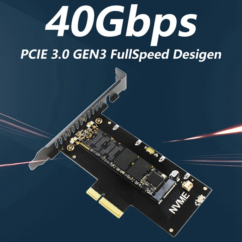 

NVMe Adapter Card PciEX4 M Key Full Speed M.2 Expansion PCIE3.0 Array Adapter Card