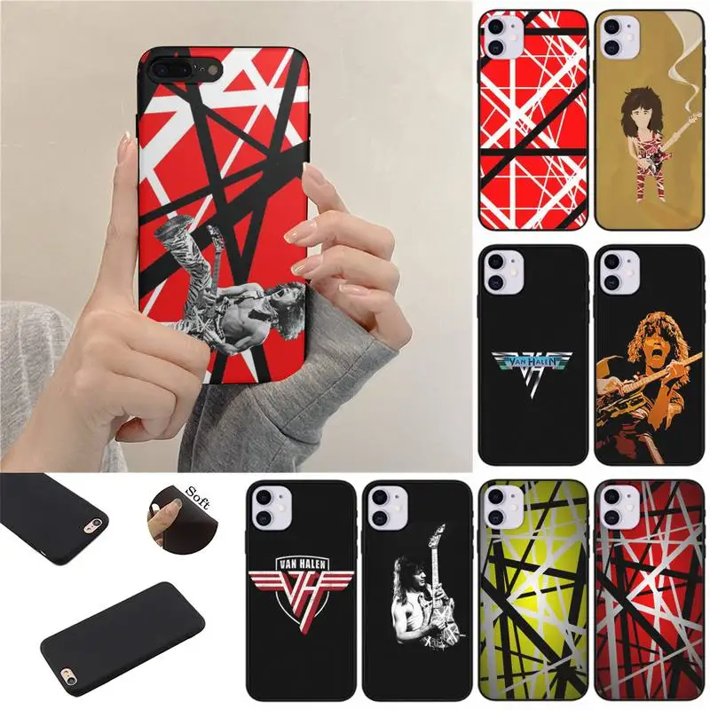 

Eddies vans Halen Graphic Guitar Phone Case fundas shell cover for Samsung A51 A52 A71 A72 A80 A91 A20E A32 A31 A21 A11