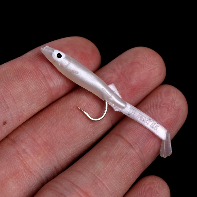 

3D Eyes Eel Fishing Lures with Hook 3pcs Soft Baits Set Traveling Camping Handy