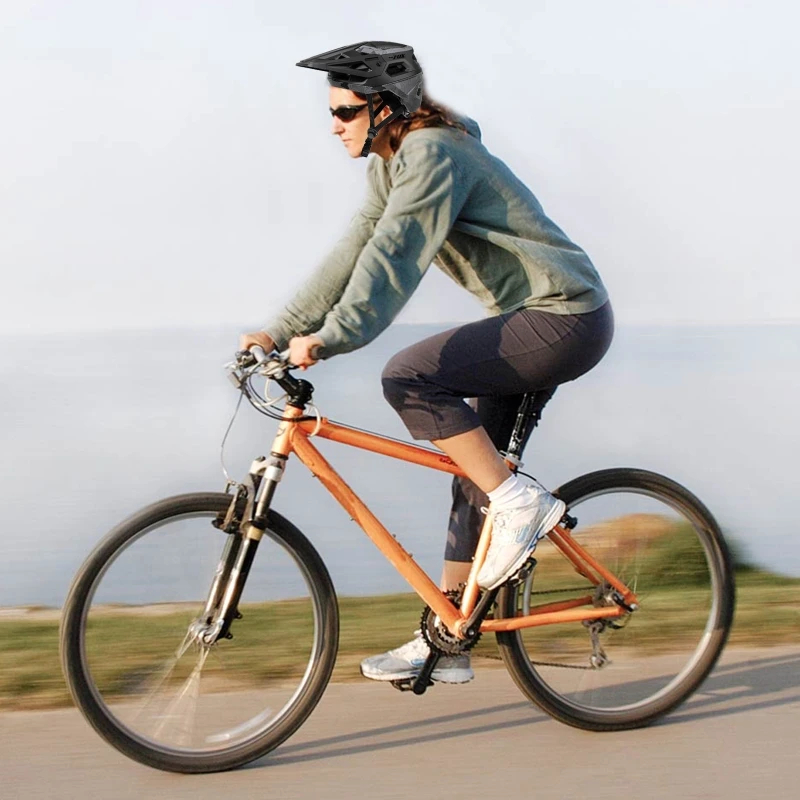 

Mountain Road Bicycle Helmet w/14 Vents Detachable Visor for Mountain Biking