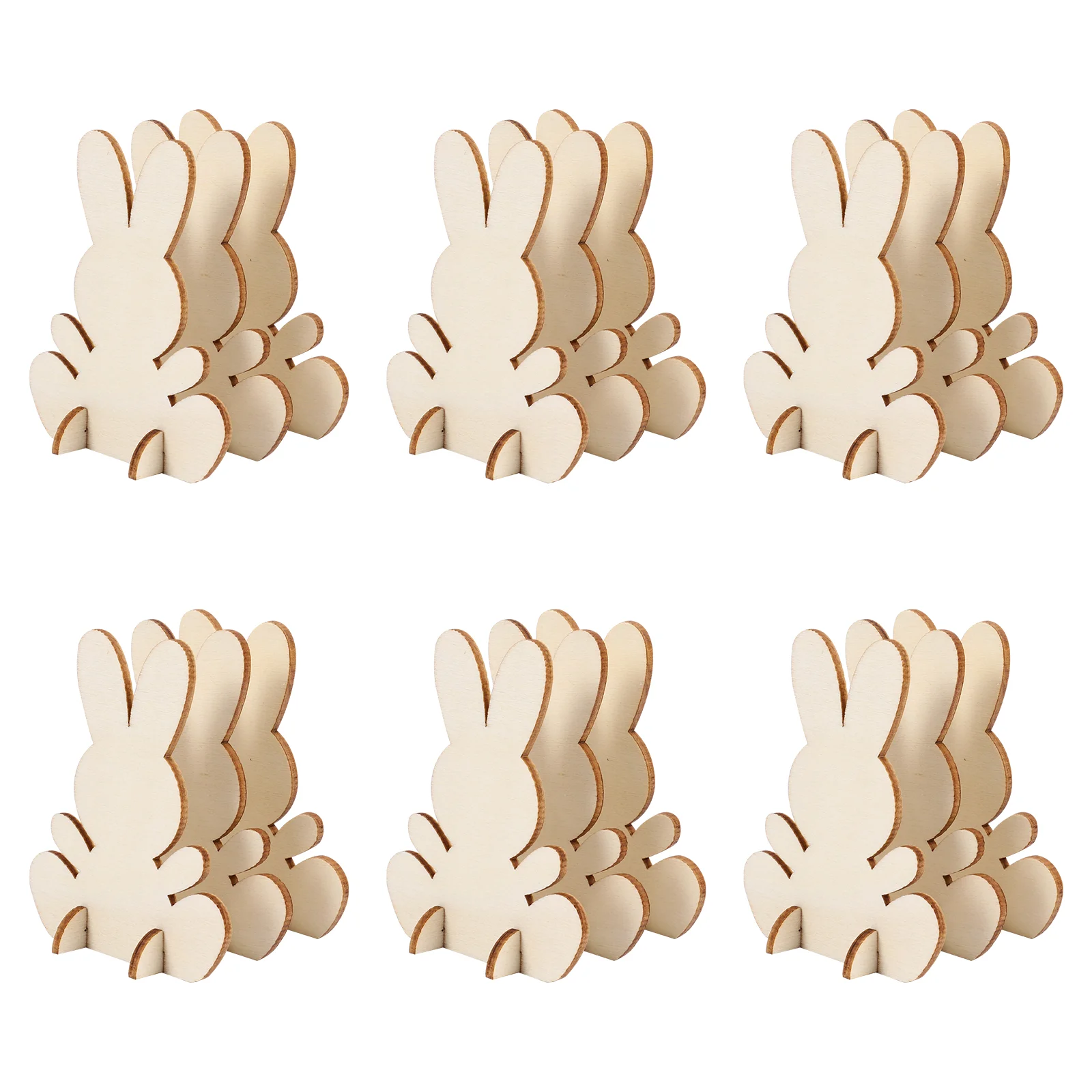 

Bunny Wood Chips Diy Easter Decorations Wood Bunny Statue Wood Rabbit Cutout Blank Wood Bunny Ornament