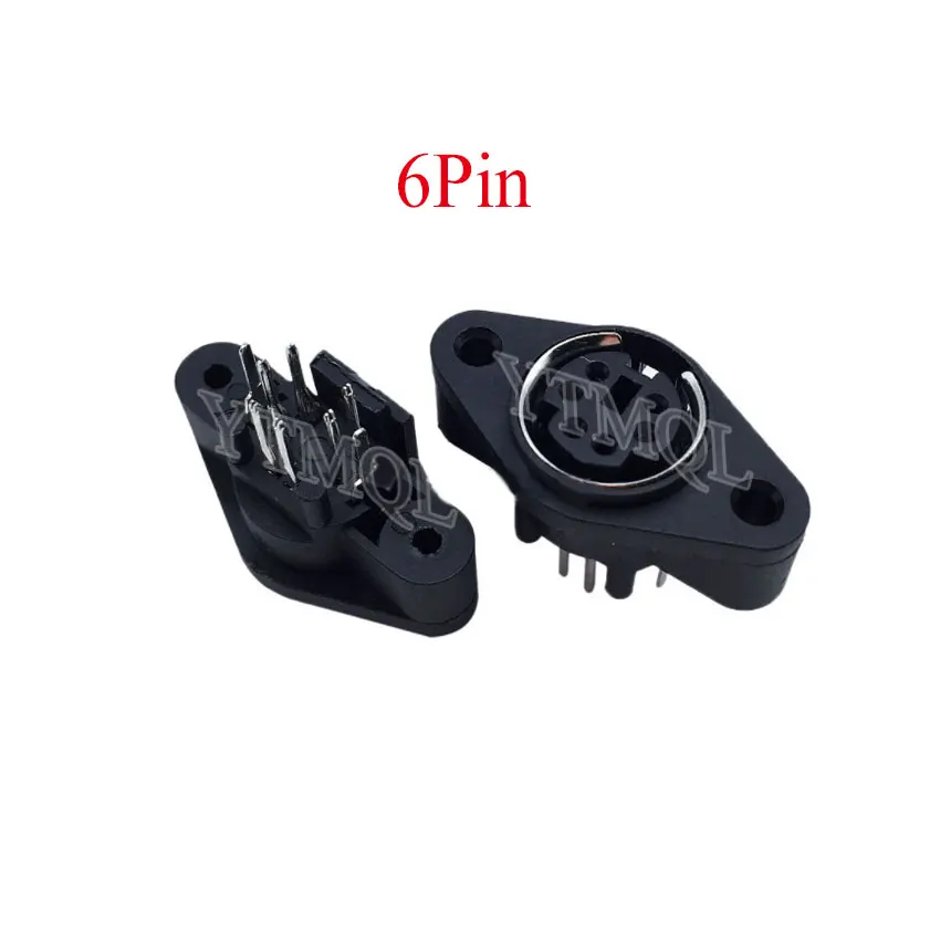 Mdc s Terminal Soquete Din Jack Conector Mini Ps2 6pin 6p com Furo Fixo Rato Teclado Peças Lote