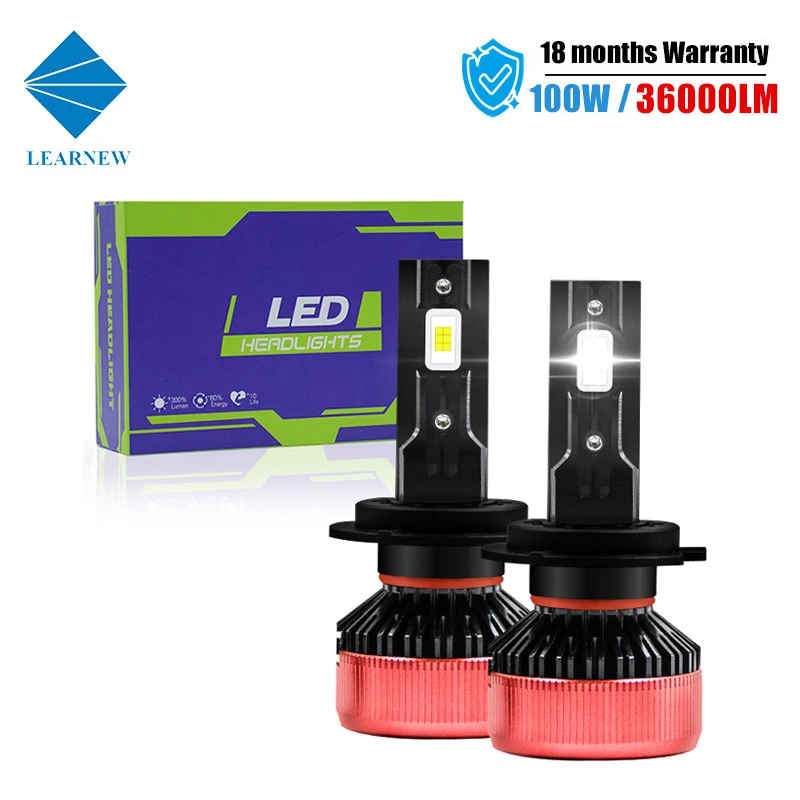 

LEARNEW H7 LED Headlights H11 LED H4 Car Headlamps 6500K 100W 36000LM 9005 9006 H8 H9 H1 LED 12V Auto Fog Light Bulbs
