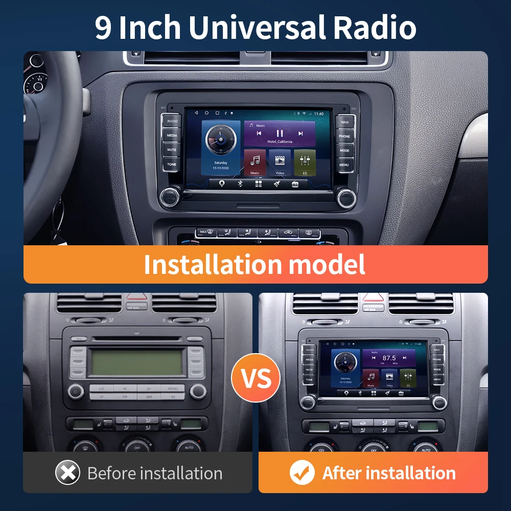 Автомобильный мультимедийный плеер SONICnavi 2 Din Android 10 радио GPS для