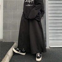 black casual pants men fashion oversized wide leg pants mens japanese streetwear loose hip hop straight pants mens trousers