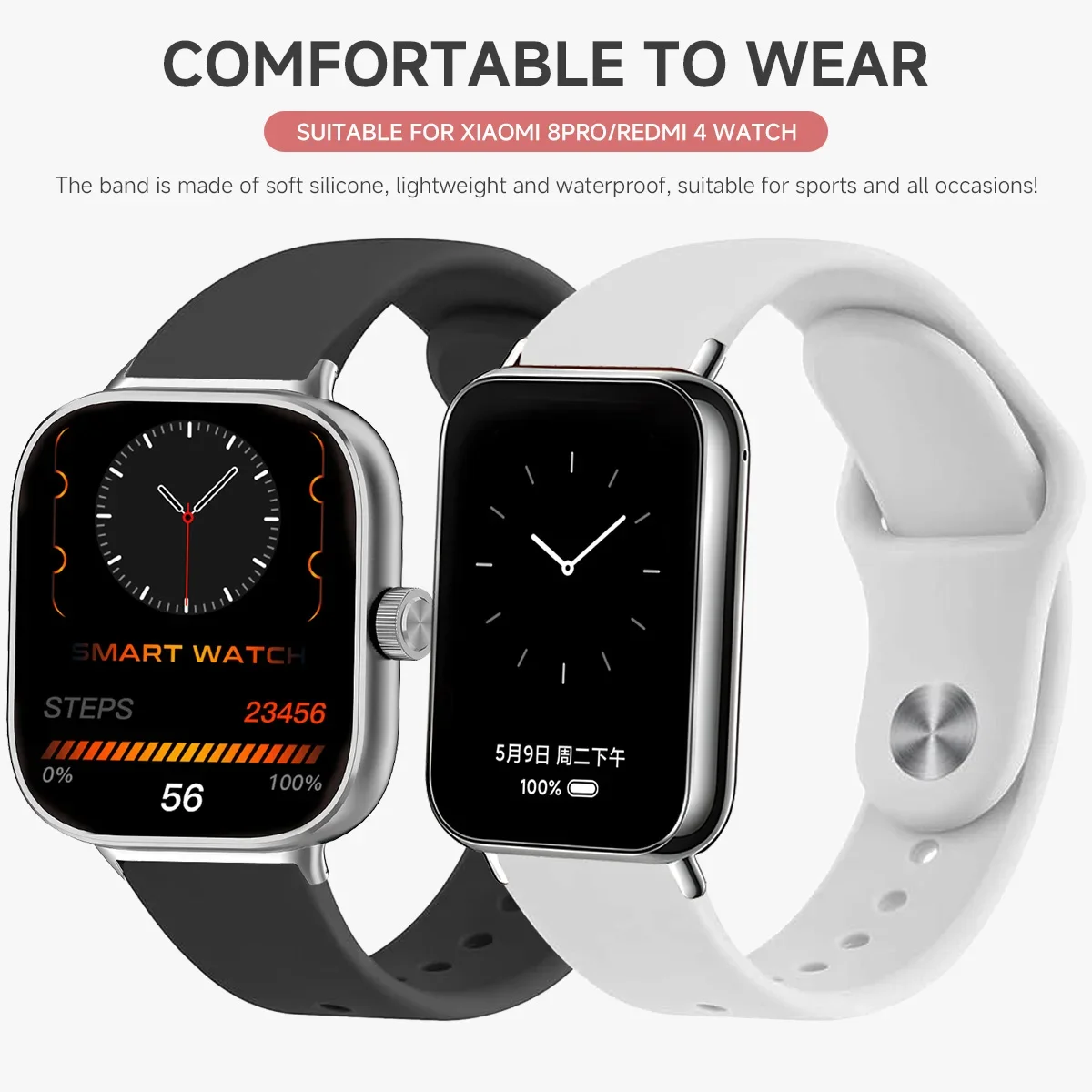 Silicone Band for Redmi Watch 5 Strap Accessories Sport correa Bracelet redmi watch 4 xiaomi Mi 9pro 8pro Replacement